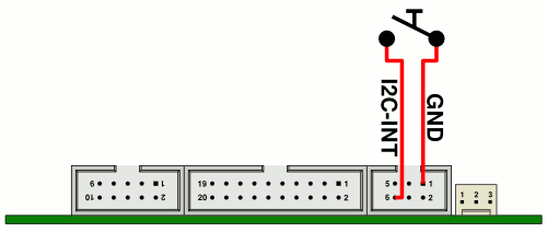 Taster-Anschluss an I2C-INT