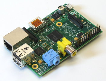 Foto des Raspberry Pi, Modell B