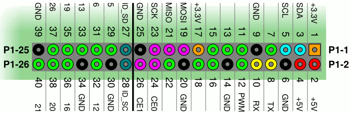 GPIO-Steckverbinder P1